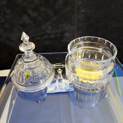 Vintage Waterford Crystal Glass Capital Dome Biscuit Barrel Cookie Jar