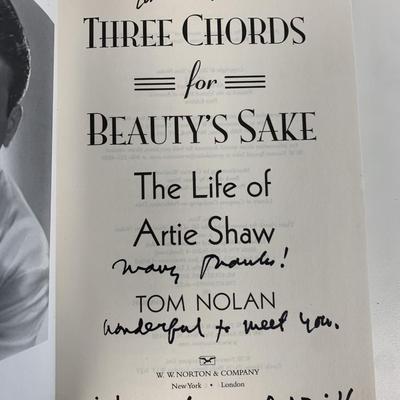 Three Chords for Beauty's Sake Tom Nolan signed book