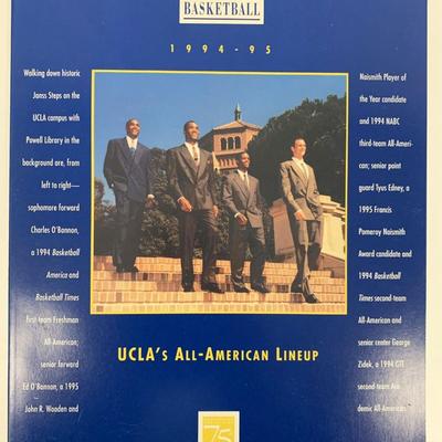 UCLA Basketball All-American Lineup 1994-5 Program