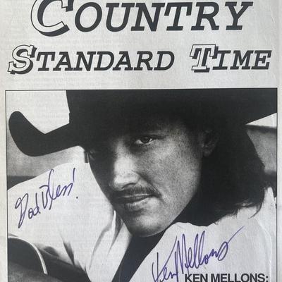 Country singer Ken Mellons signed Country Standard Time magazine
