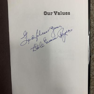 Our Values Dale Evans Rogers signed book (JSA)
