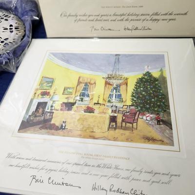 4 Thomas McKnight White House Gift Prints Plus 2 Clinton Photos
