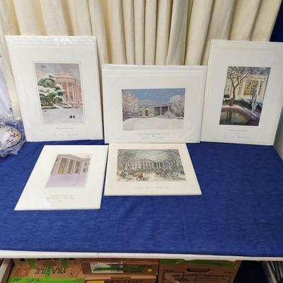 Lot of 5 White House Gift Prints with Original Envelopes