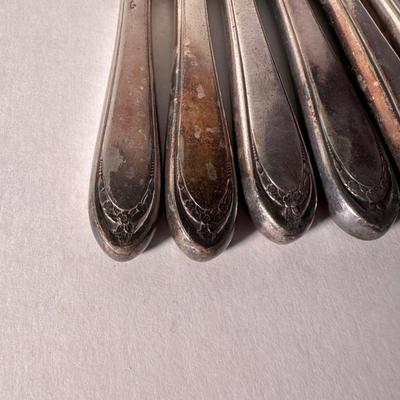 LOT 31L: Vintage Silver Plated Silverware & Napkin Holders
