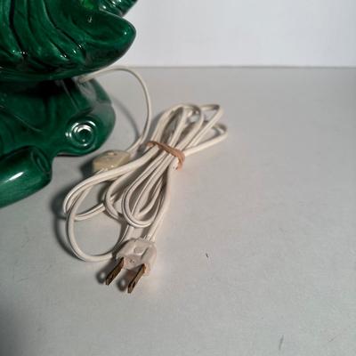LOT 132L: Vintage 1977 Ceramic Two Piece Electrified Christmas Tree Tabletop Decor