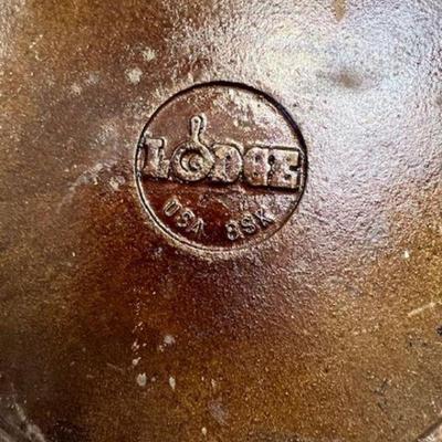 Bottom  of Lodge Brand Cast Iron pan