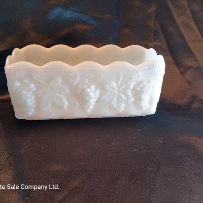 Milk glass dishware and salt & pepper shakers