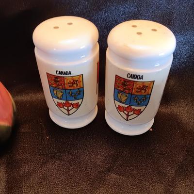 Milk glass egg dish, salt & pepper shakers and more