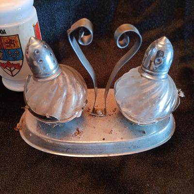 Milk glass egg dish, salt & pepper shakers and more