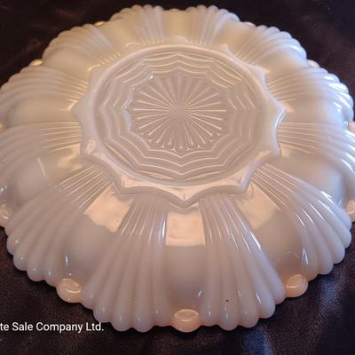 Milk glass egg dish, salt & pepper shakers and more
