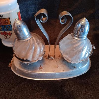 Milk glass egg dish, salt & pepper shakers and more