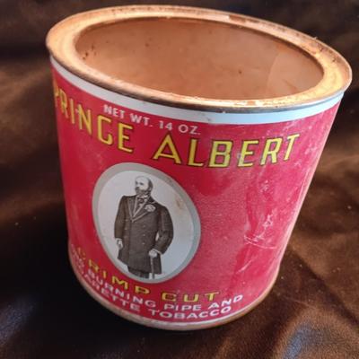 Antique lard tin - Velvet tobacco - Prince Albert tins with Doan's pills and two metal can openers
