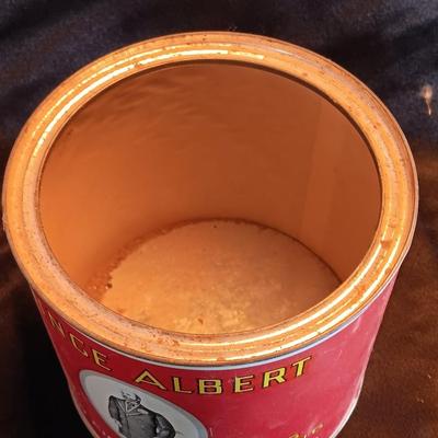 Price albert container with Velvet tobacco tin and Don's pills tin