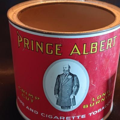 Price albert container with Velvet tobacco tin and Don's pills tin