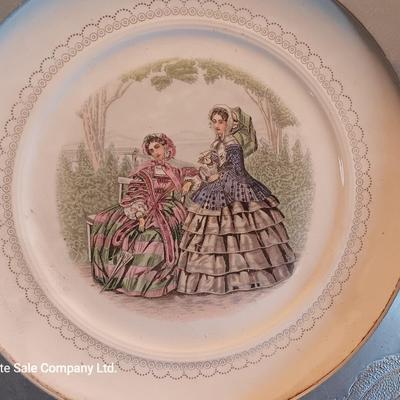Wrought Farberware Aluminum plate frame platter with salt & pepper shakers