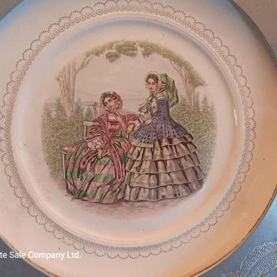 Wrought Farberware Aluminum plate frame platter with salt & pepper shakers