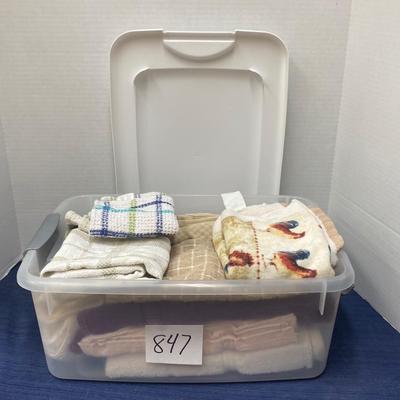 Tote of Towels and Wash Clothes