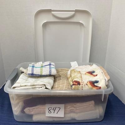 Tote of Towels and Wash Clothes