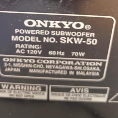 Onkyo DVD Player and Subwoofer