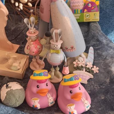Easter Decorations - plastic eggs - baskets - and bunnies Easter is less than 92 days away!