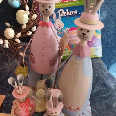 Easter Decorations - plastic eggs - baskets - and bunnies Easter is less than 92 days away!