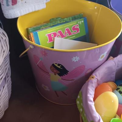 Easter Decorations - plastic eggs - baskets - and bunnies Easter is less than 92 days away!