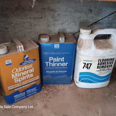 Paint thinner orderless mineral spirits and flooring adhesive remover