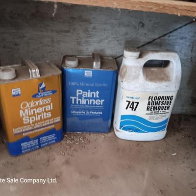 Paint thinner orderless mineral spirits and flooring adhesive remover