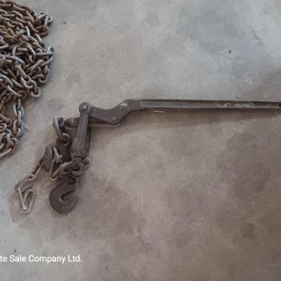 Assortment of chains with a load binder