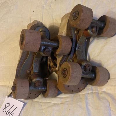 Vintage Wood Roller Skates
