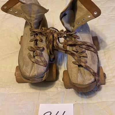 Vintage Wood Roller Skates