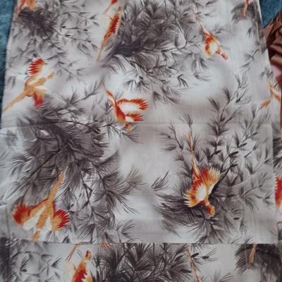 Large assortment of vintage fabric pieces - larger sized pieces
