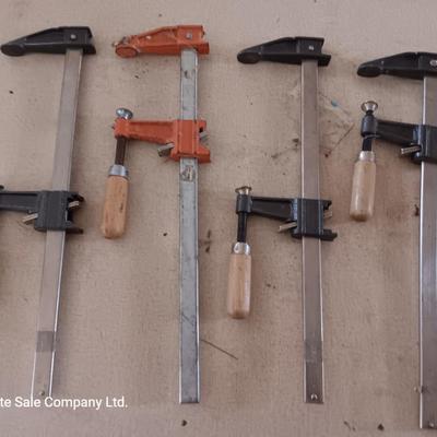 Assortment of bar clamps