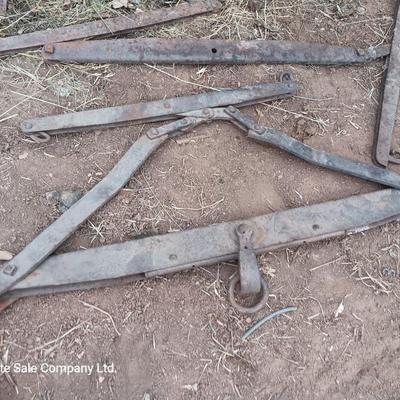 Antique wagon parts and pieces