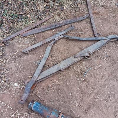 Antique wagon parts and pieces