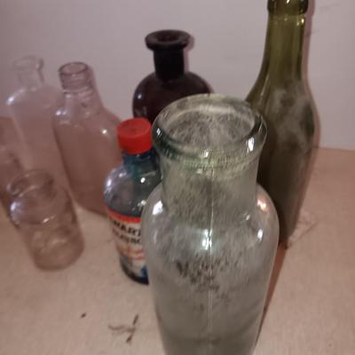 Vintage glass bottles - Stewart's liquid bluing