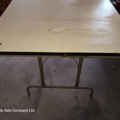 folding metal framed table