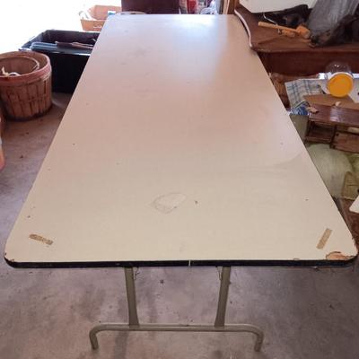 folding metal framed table