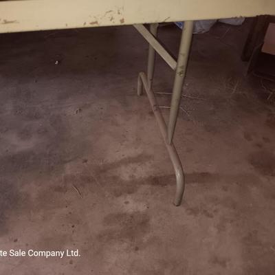 folding metal framed table
