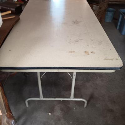 folding metal framed table