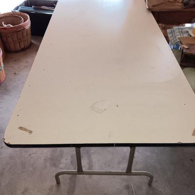 folding metal framed table