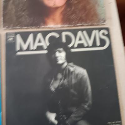 Collection of LP records - MacDavis - Ted Nugent - Fame - and Johnny Rivers