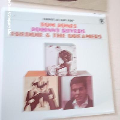 Collection of LP records - SIGNED Curt Burrell - James Hendricks and Tom Jones