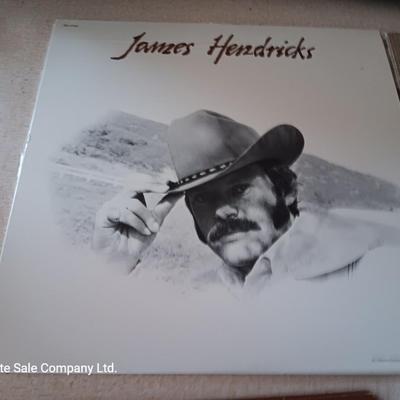 Collection of LP records - SIGNED Curt Burrell - James Hendricks and Tom Jones