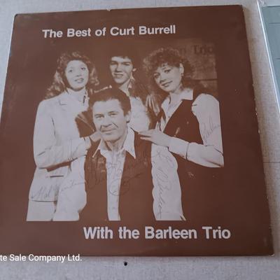 Collection of LP records - SIGNED Curt Burrell - James Hendricks and Tom Jones