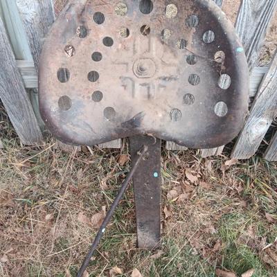 Antique Metal tractor seat