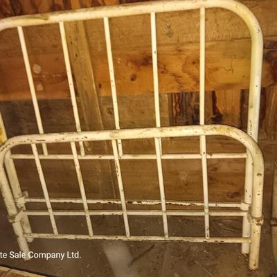 Antique metal headboard & footboard