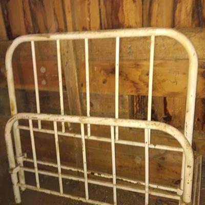 Antique metal headboard & footboard