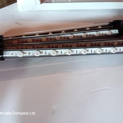Vazillio LED adjustable arm grow light a with timer and an AFX model SLEU22GR Grow light. 1 of 2