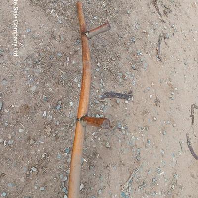 Antique wooden handled scythe with two handles